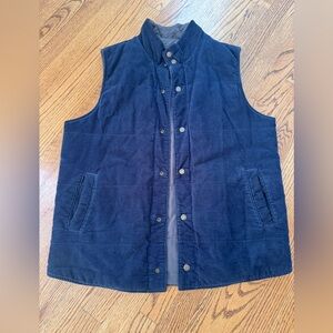 Levi’s men’s size large navy and grey courdoury reversible vest